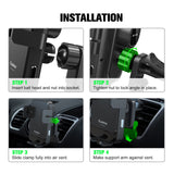 15W QI AUTOMATIC WIRELESS CHARGER AIR VENT CAR MOUNT