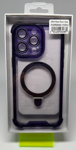 ADANNU METAL STAND CASE FOR IPHONE 15 PRO MAX PURPLE