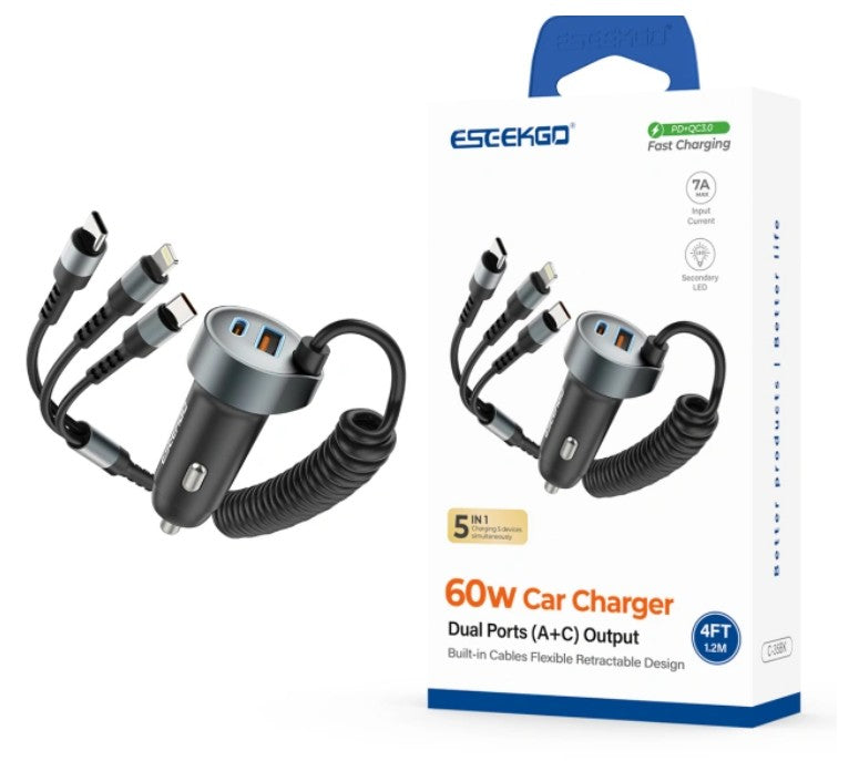 ESEEKGO C-35BK 60W CHARGER 3-1 CABLE