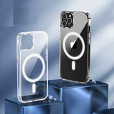 iPhone 11 (XI6.1) Thick Transparent [Magnetic Circle] Shockproof Hybrid - Clear
