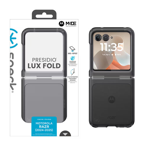 Speck moto razr (2024), motorola razr – 2025 PRESIDIO LUX FOLD Case Obsidian