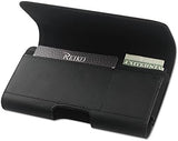 Reiko Horizontal Leather Pouch with Card Holder (6.62X3.46X0.68 inches)