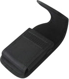 Reiko Vertical Heavy Duty Rugged Phone Pouch with Metal Logo and Velcro for Samsung Galaxy S6 Case - Black