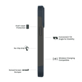 Quikcell Apple iPhone 13 Pro ADVOCATE Dual-layer Kickstand Case Slate Blue