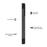 Quikcell TCL 30 XE 5G ADVOCATE Dual-layer Kickstand Case Steel Black