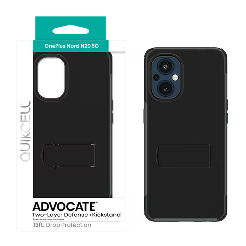 Quikcell OnePlus Nord N20 5G ADVOCATE Dual-layer Kickstand Case Steel Black