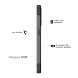 Quikcell OnePlus Nord N20 5G ADVOCATE Dual-layer Kickstand Case Steel Black