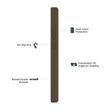 Quikcell TCL ION X GRAND ADVOCATE Dual-layer Kickstand Case Sand Taupe