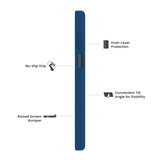 Quikcell moto g 5G (2023) GRAND ADVOCATE Dual-layer Kickstand Case Sapphire Blue