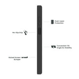 Quikcell Moto g power 5G (2023) GRAND ADVOCATE Dual-layer Kickstand Case Armor Black