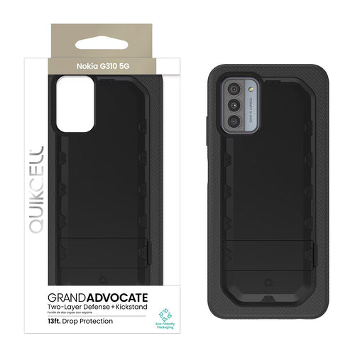 Quikcell Nokia G310 5G GRAND ADVOCATE Dual-layer Kickstand Case Armor Black