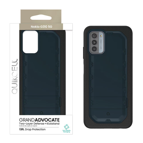 Quikcell Nokia G310 5G GRAND ADVOCATE Dual-layer Kickstand Case Navy Blue