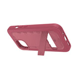 Quikcell Apple iPhone 15 Plus GRAND ADVOCATE Dual-layer Kickstand Case Desert Pink