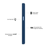 Quikcell Moto G Play - 2024 GRAND ADVOCATE Dual-layer Kickstand Case Caspian Blue