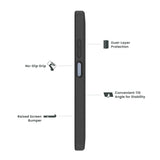 Quikcell Moto G Power 5G (2024) GRAND ADVOCATE Dual-layer Kickstand Case Armor Black