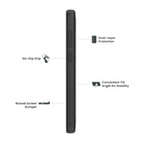 Quikcell Samsung Galaxy A35 5G GRAND ADVOCATE Dual-layer Kickstand Case Armor Black