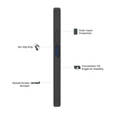 Quikcell TCL K32 5G GRAND ADVOCATE Dual-layer Kickstand Case Armor Black