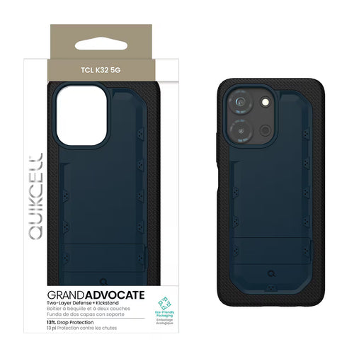 Quikcell TCL K32 5G GRAND ADVOCATE Dual-layer Kickstand Case Armor Bla – Downtown Cellular Quikcell TCL K32 5G GRAND ADVOCATE Dual-layer Kickstand Case Armor Bla – Downtown Cellular