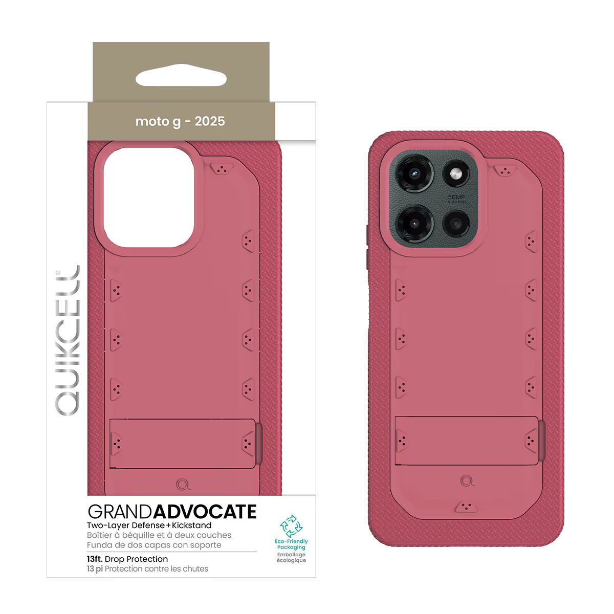 Quikcell MOTO G- 2025 GRAND ADVOCATE Dual-layer Kickstand Case