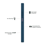 Quikcell Moto G power - 2025 GRAND ADVOCATE Dual-layer Kickstand Case Caspian Blue