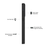 Quikcell moto g stylus - 2025 GRAND ADVOCATE Dual-layer Kickstand Case Navy Blue