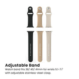 Watch Band Set for Apple Watch (38/40/41) Black/Walnut/Starlight