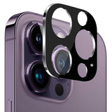 Apple iPhone 14 PRO MAX 6.7" Camera Lens Colored Edge Tempered(2.5D) - Black