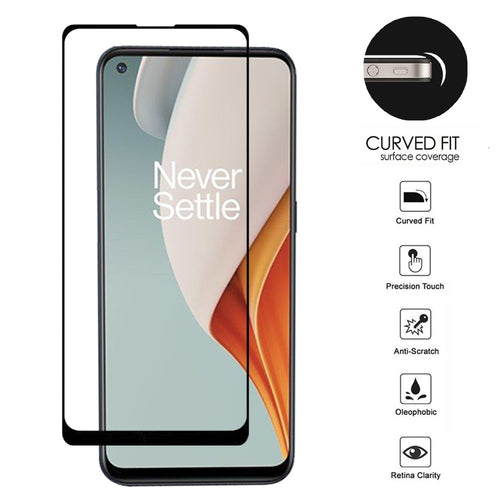 iPhone 12 & iPhone 12 Pro (Open Camera Hole) Bulk White Paper Card Package Black edged Tempered Glass (Black)