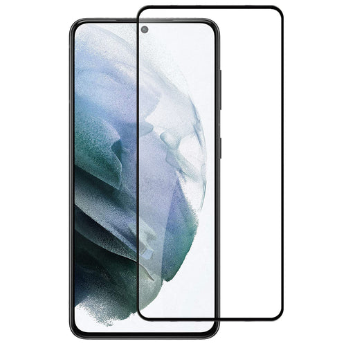 Samsung S23 Plus Bulk White Paper Card Package Black edged Tempered Glass (Black)