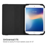 Quikcell TCL Tab 10 5G, T-Mobile REVVL TAB 5G, Samsung Galaxy Tab A9+ 5G FLEX TAB Universal Tablet Folio 10-12" Carbon Fiber