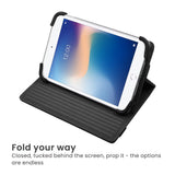 Quikcell TCL Tab 10 5G, T-Mobile REVVL TAB 5G, Samsung Galaxy Tab A9+ 5G FLEX TAB Universal Tablet Folio 10-12" Carbon Fiber