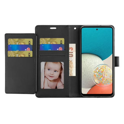 DELUXE WALLET CASE FOR SAM S23 PLUS-BLACK