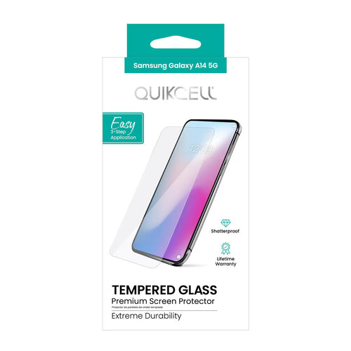 Quikcell Samsung Galaxy A14 5G TEMPERED GLASS Screen Protector Clear