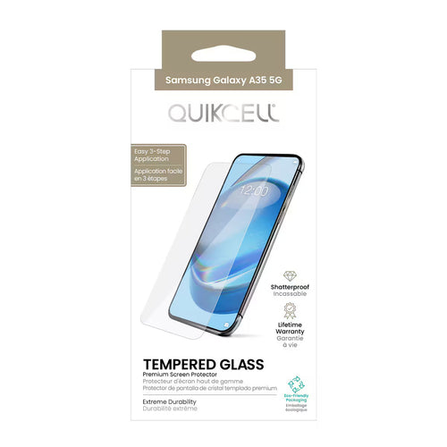 Quikcell Samsung Galaxy A35 5G TEMPERED GLASS Screen Protector Clear