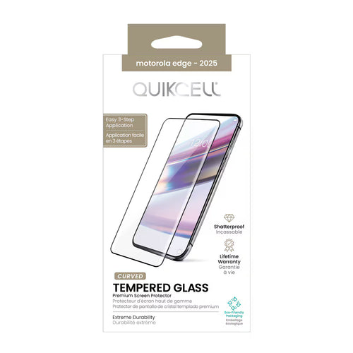 Quikcell Motorola edge - 2025 Tempered Glass Screen Protector Clear