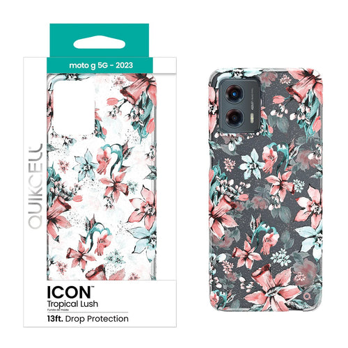Quikcell Moto G 5G (2023) ICON Fashion Case Tropical Lush