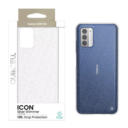 Quikcell Nokia G310 5G ICON Fashion Case Silver Shimmer
