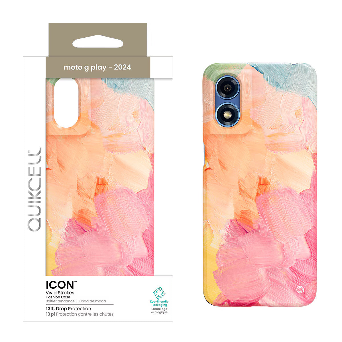 Quikcell Moto G Play - 2024 ICON Fashion Case Vivid Strokes