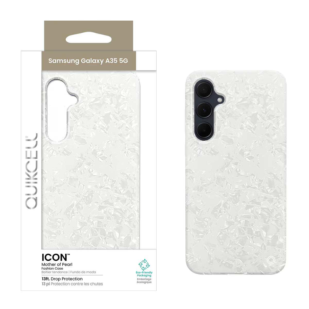 Quikcell Samsung Galaxy A35 5G ICON Fashion Case Mother of Pearl