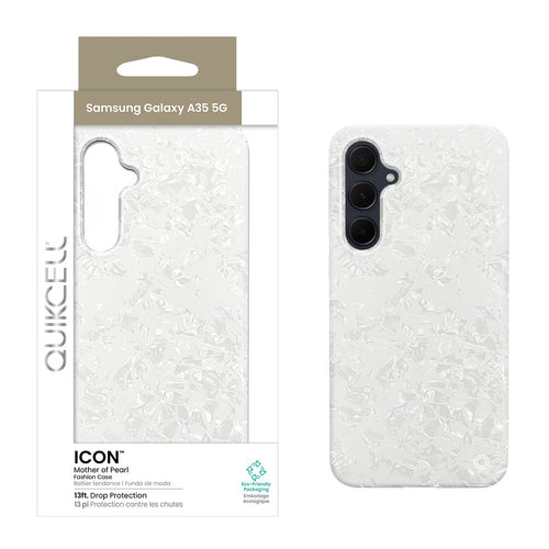 Quikcell Samsung Galaxy A35 5G ICON Fashion Case Mother of Pearl