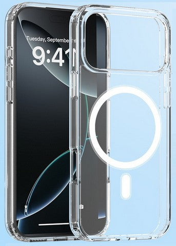IPHONE 17 AIR HYBRID CLEAR CASE W/ MAGNETIC RING