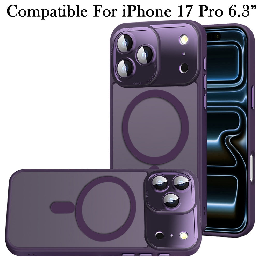 iPhone 17 Pro Complete Protection HQ Hybrid with Metal Tempered Camera Glass - Purple