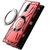 Samsung S25 Ultra Loop Hybrid with [Magnetic Ring Circle] 360 degrees Rotational Kickstand Case Cover - Red