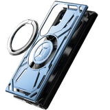 Samsung Galaxy S24 Ultra Loop Hybrid with [Magnetic Ring Circle] 360 degrees Rotational Kickstand Case Cover - Light Blue