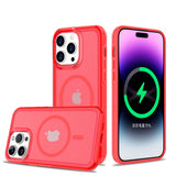 iPhone 15 Pro Max Glossy Oil Premium Hybrid Case Cover - Red