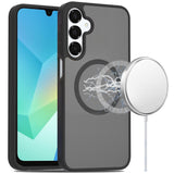 Samsung A16 5G [Magnetic Circle] Smooth Safe Matte Feel Hybrid Case - Black