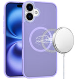 iPhone 17 [Magnetic Circle] Smooth Safe Matte Feel Hybrid Case - Light Purple