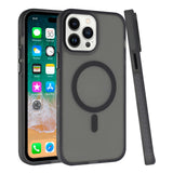 iPhone 13 Pro Max [Magnetic Circle] ShockProof 4-Time Injection Strong Hybrid - Black