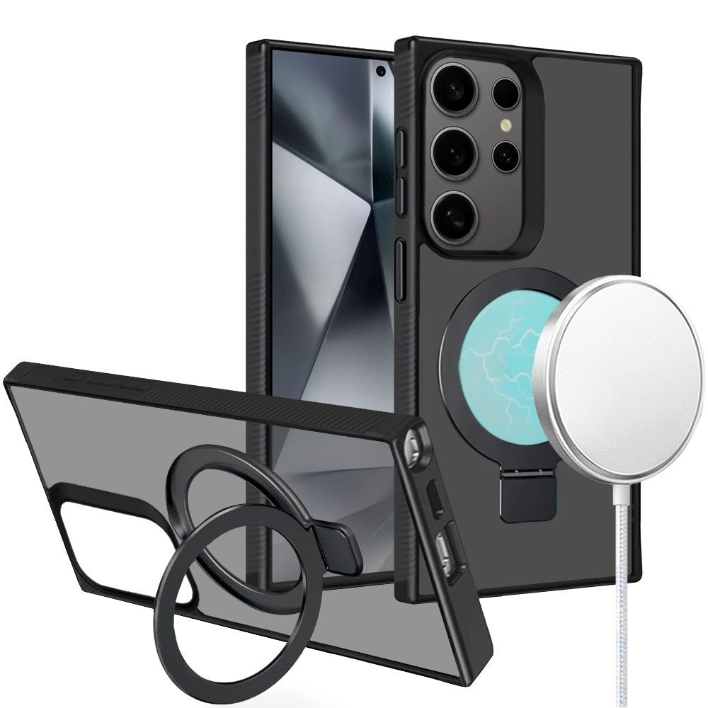 FOR IPHONE S25 ULTRA SKIN TOUCH KICKSTAND BLACK