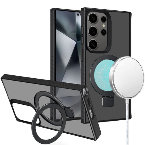 FOR IPHONE S25 ULTRA SKIN TOUCH KICKSTAND BLACK